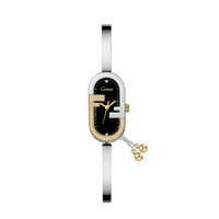 ساعة نسائية بيضاوية freesize ذهبي اسود