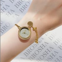ساعة نسائية ذهبي جنيه free size