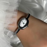 ساعة Baignoire فضي