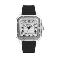 ساعة رجالي شفافه بورشا سوار اسود