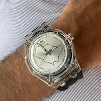 ساعة اليوم الوطني 95 الشفافة اسود