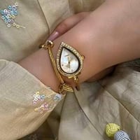 ساعة نسائية كوارتز كلاسكية ذهبي