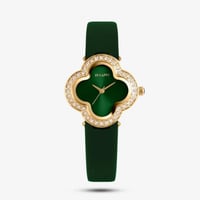 ساعة نسائية جلد FAN اخضر ذهبي