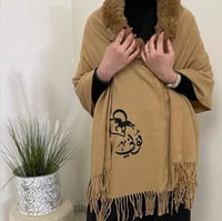 شال شتوي نسائي بيج