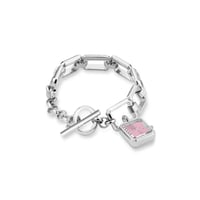 ساعة نسائية علي شكل قفل سيلفر