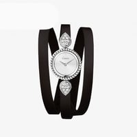 ساعة نسائية كاجوال سوداء ميناء ابيض