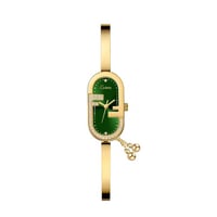 ساعة نسائية بيضاوية freesize اخضر