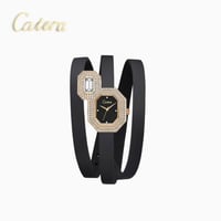 ساعة نسائية 3 طبقات باطار ذهبي CATERA