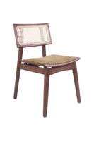 كرسي راتان كلاسيكي - مقعد منجد