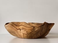 صحن تقديم مموج - خشب طبيعي