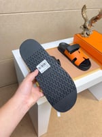 صندل هيرمز ( اسود . برتقالي )