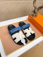 صندل هيرمز ( ازرق . ابيض )