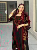 سلطانه ( كريب + مخمل مشجر )