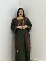 سلمى ( قطن كشميري ساده وشيفون مطرز هندي )