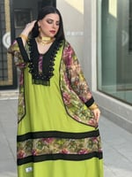 الشيخه ( شيفون ساده وشيفون مشجر زري خفيف وحرير ستا...