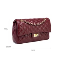 شنطة نسائية لون عنابي من لادون