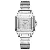 ساعة نسائية ستيل لون فضي من لادون