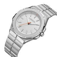 ساعة رجالية ستيل لون فضي مينا فضي من لادون