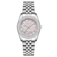 ساعة نسائية ستيل لون فضي بمينا فضي من لادون