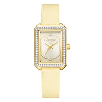 ساعة نسائية جلد - لون ذهبي - CERENA