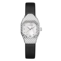 ساعة نسائية فاخرة فضية بتصميم أنيق من لادون