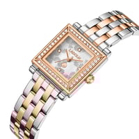 ساعة نسائية ستيل لون فضي و روز مينا فضي من لادون