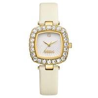 ساعة ذهبية نسائية ماركة Millini بتصميم مربع وسير أ...