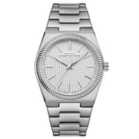 ساعة رجالية من لادون بلون فضي مينا رمادي