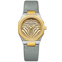 ساعة نسائية جلد لون رمادي من لادون