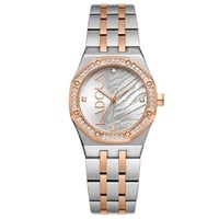 ساعة نسائية ستيل لون فضي و روز من لادون