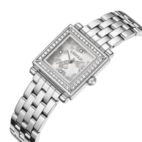 ساعة نسائية ستيل لون فضي مينا فضي من لادون