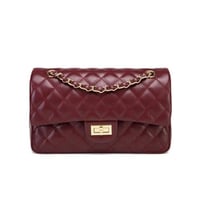 شنطة نسائية لون عنابي من لادون