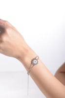 أسوارة نسائية لون فضي من لادون