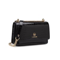 شنطة نسائية لون اسود من لادون