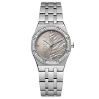 ساعة نسائية ستيل لون فضي من لادون