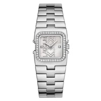 ساعة السدو من لادون نسائية ستيل لون فضي مينا صدفي...