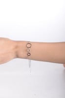 أسوارة نسائية لون فضي من لادون