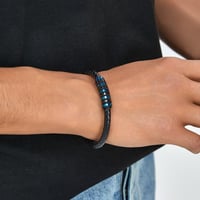 أسوارة رجالية - لون أسود و أزرق - لادون