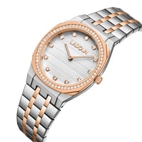 ساعة نسائية ستيل - لون فضي و روز - لادون