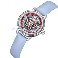 ساعة نسائية جلد - لون سماوي - MILLINI