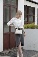 شنطة نسائية - لون أبيض - لادون