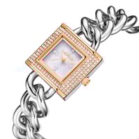 ساعة نسائية ستيل - لون فضي و روز - لادون