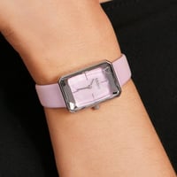 ساعة نسائية جلد - لون وردي - MILLINI