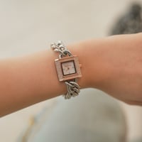 ساعة نسائية ستيل - لون فضي و روز - لادون