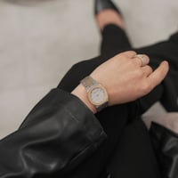 ساعة نسائية ستيل لون ذهبي و فضي من لادون