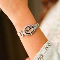 ساعة نسائية ستيل - لون فضي و روز - لادون