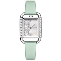 ساعة نسائية جلد لون أخضر فاتح من لادون