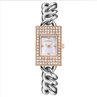 ساعة نسائية ستيل - لون فضي و روز - لادون