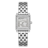 ساعة نسائية ستيل لون فضي مينا فضي من لادون