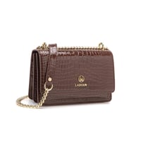 شنطة نسائية لون بني من لادون